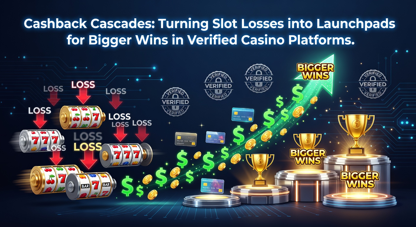 Screenshot of a verified casino dashboard showing real-time cashback cascade accrual during an active slot session