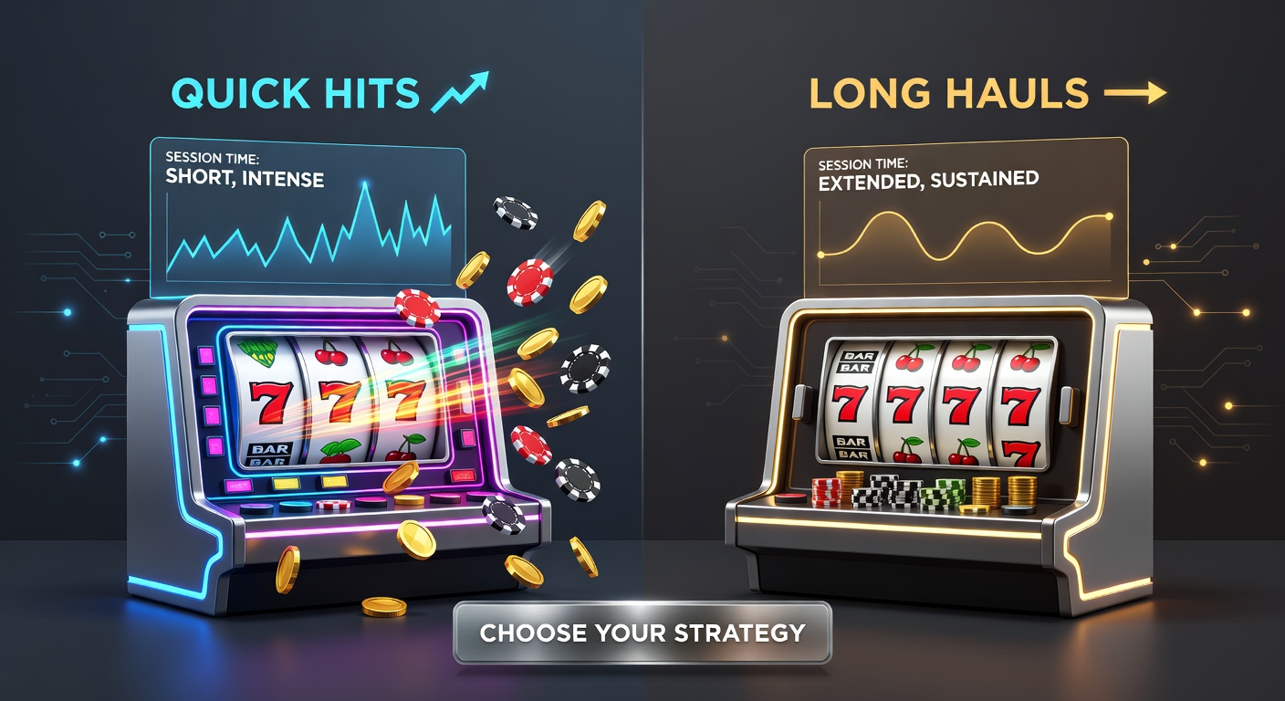 Graph comparing payout distributions for low, medium, and high volatility slots, showing win frequency versus size