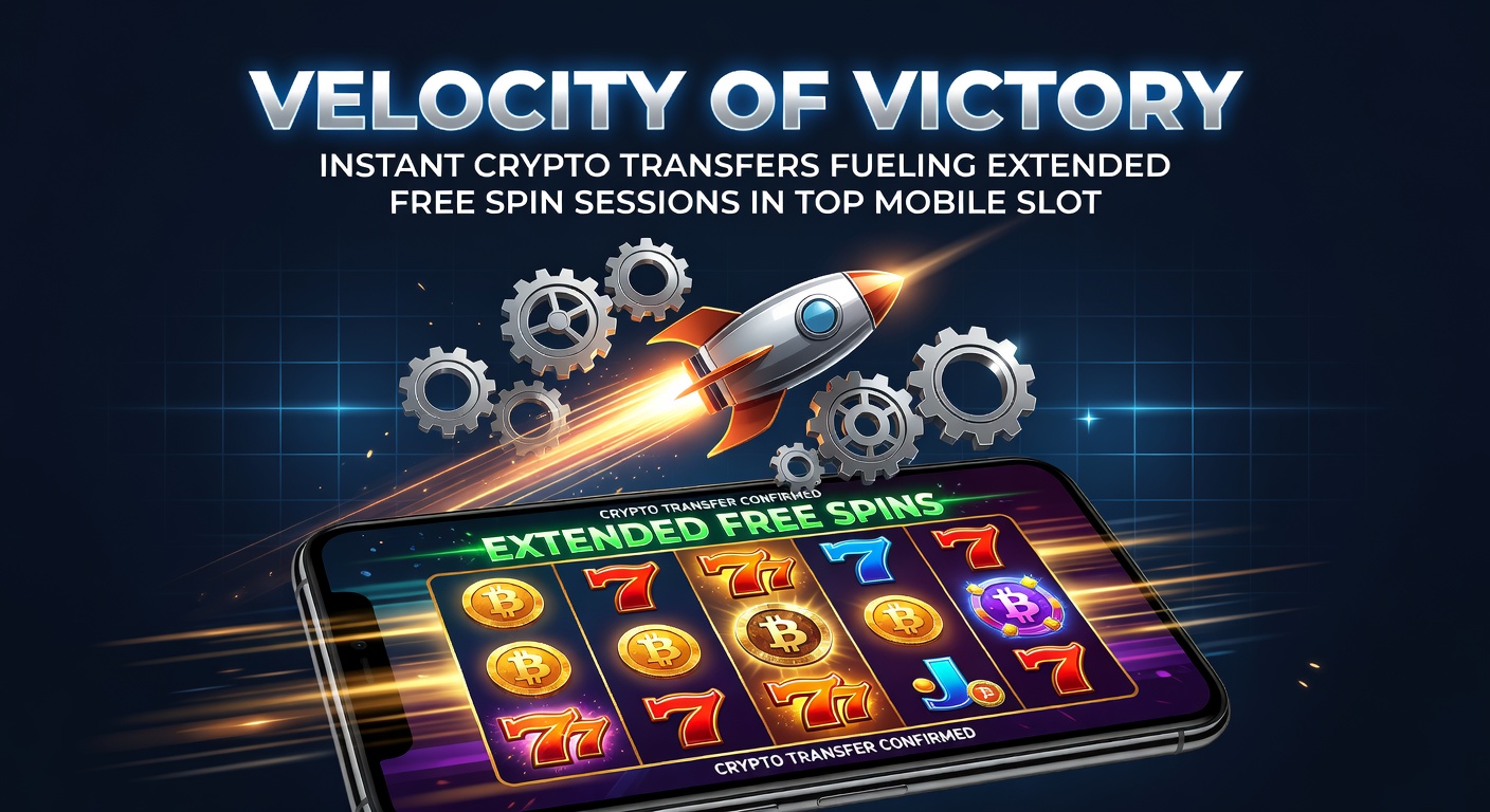 Mobile slot player engaging in extended free spin session powered by instant crypto deposit, screen showing spinning reels and blockchain transaction confirmation