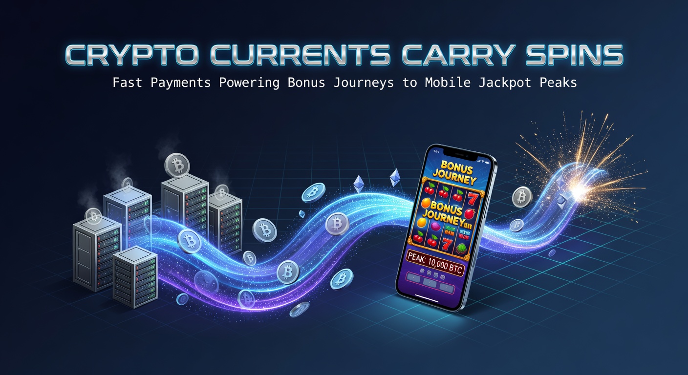 Dynamic visualization of cryptocurrency transactions flowing like rapids toward glowing mobile slot jackpots, highlighting speed and bonus multipliers