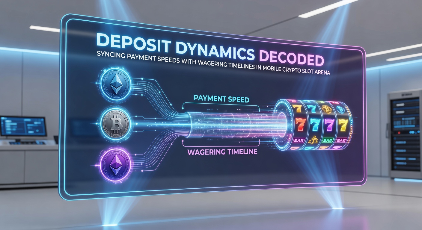 Close-up of a smartphone displaying a crypto deposit confirmation syncing with a slot game's wagering progress bar