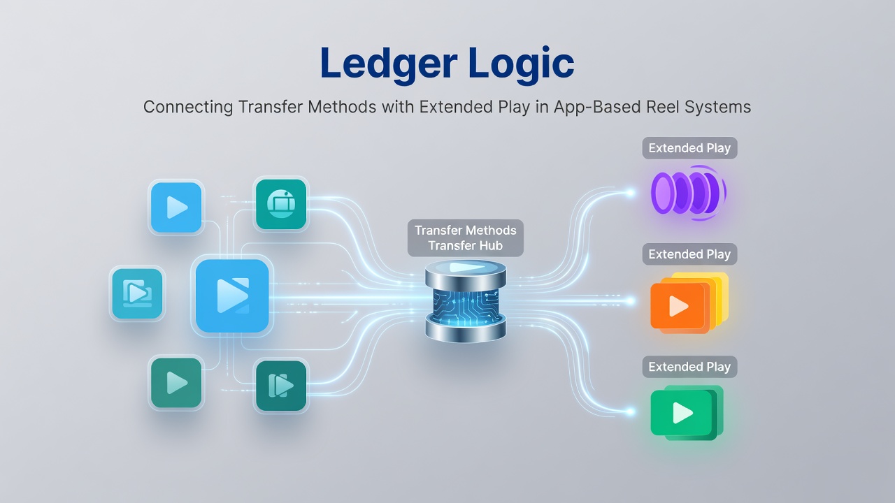 Digital ledger connections visualized within a mobile reel gaming interface showing seamless transfer pathways