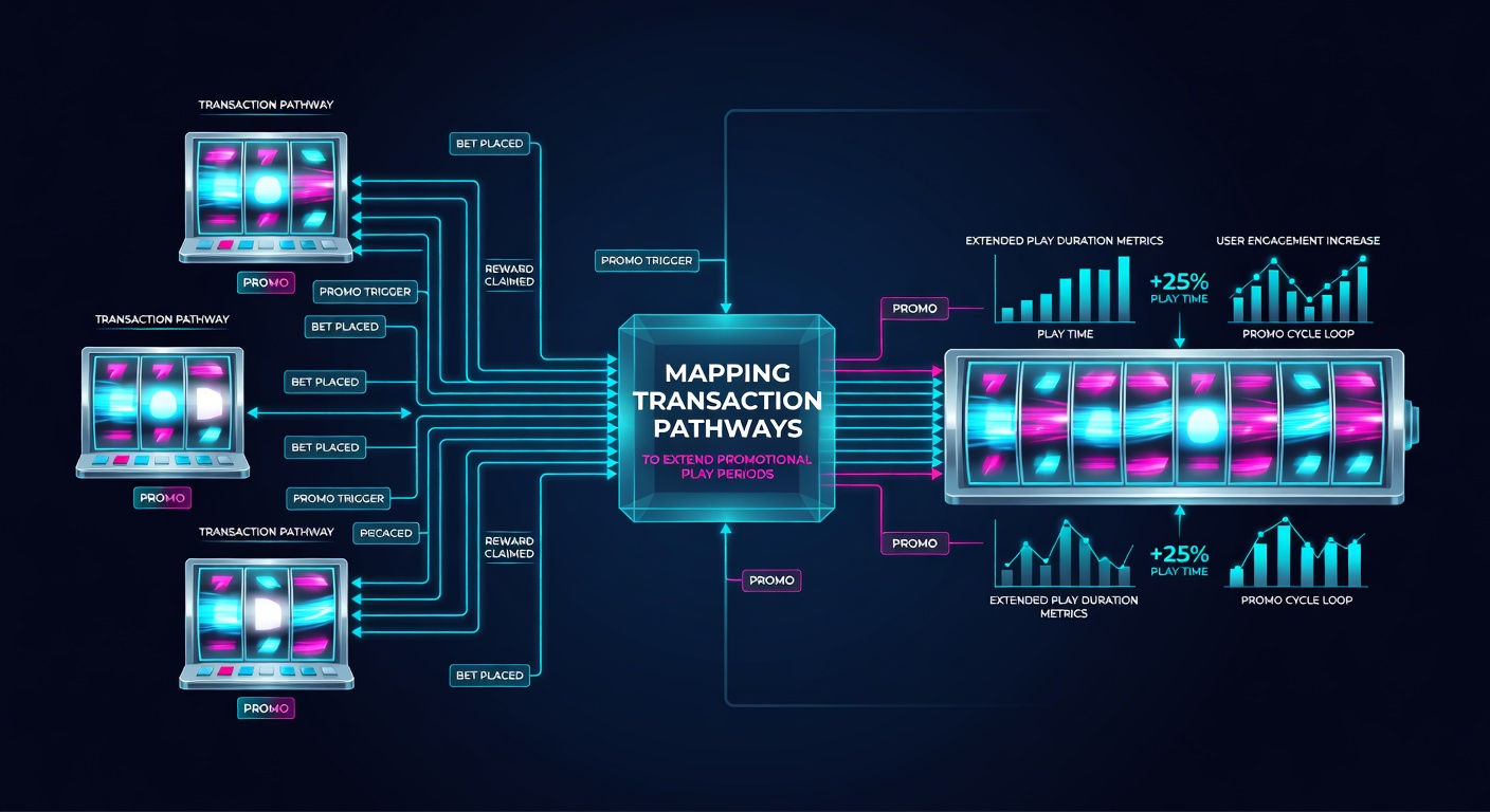 Mid-article visualization of transaction flow mapping in slot ecosystems
