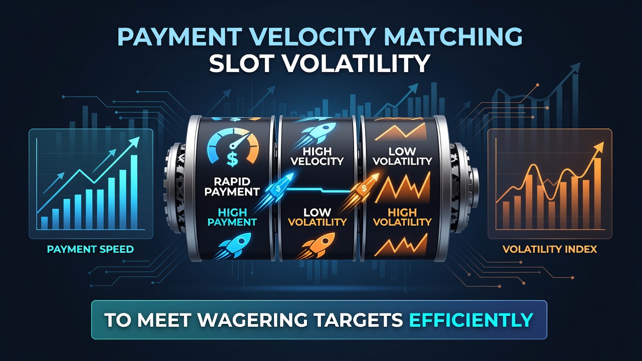 Illustration showing payment transaction flows matched to different slot volatility levels on digital casino interfaces
