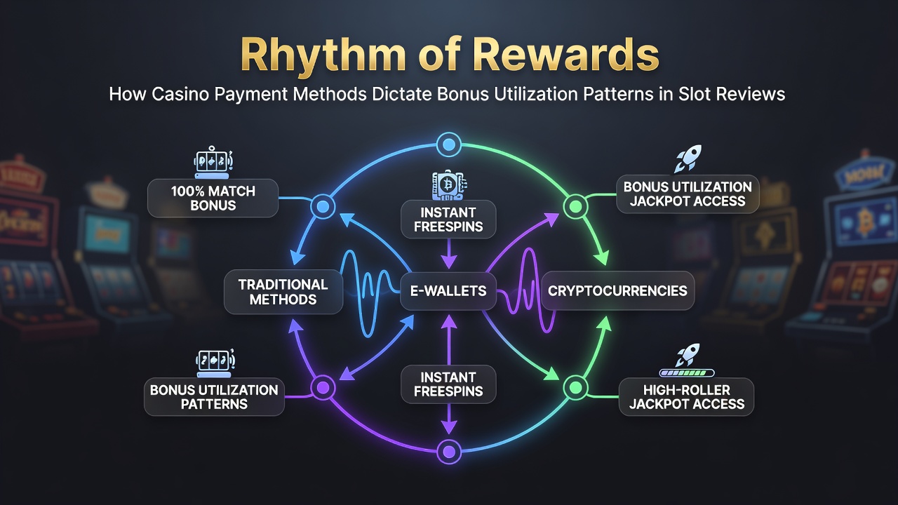 Overview of casino payment interfaces displaying credit cards, e-wallets, and cryptocurrency options alongside slot game interfaces