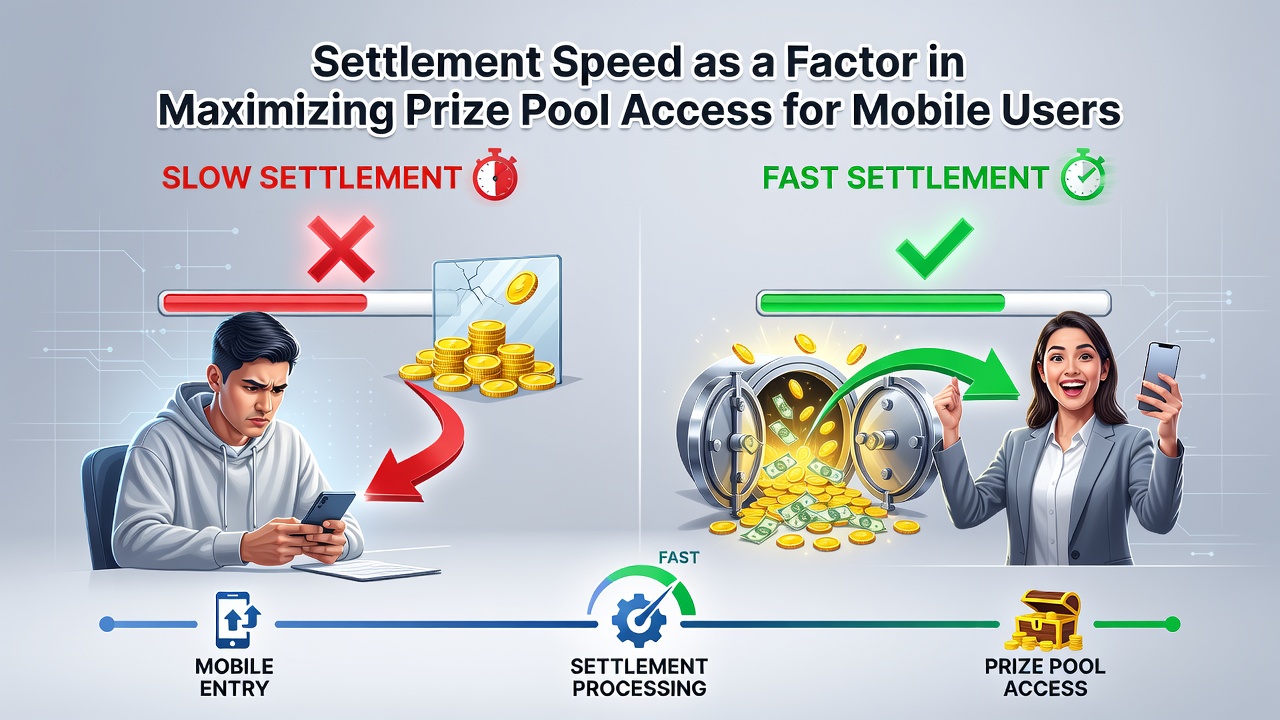 Infographic showing settlement time comparisons across mobile payment methods