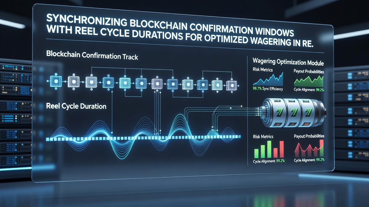 Mobile interface displaying synchronized blockchain confirmations during active reel cycles
